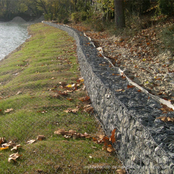 Flussschutz 2 * 1 * 1m Galvanisiertes sechseckiges Gabion-Ineinander greifen